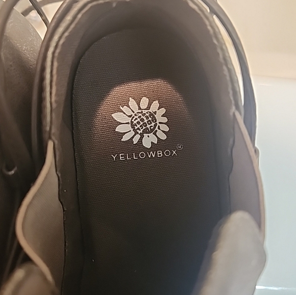 Yellowbox Pewter Gray Metallic Glitter  Maureen Slip On Back Tie Sneakers 9 - Picture 6 of 7